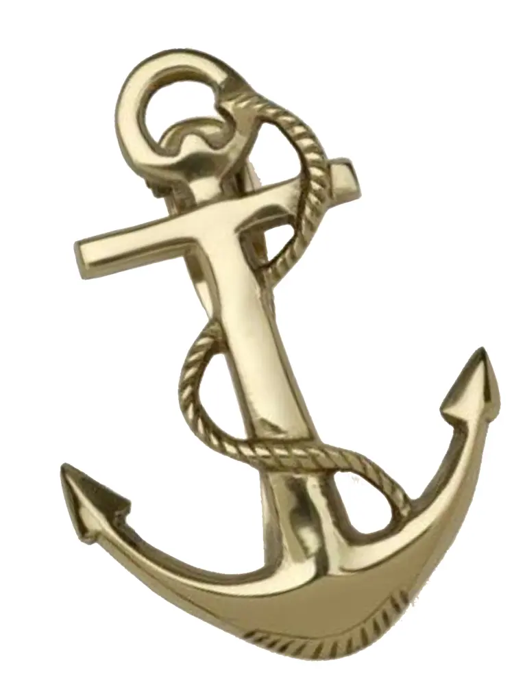 Golden Nautical Anchor