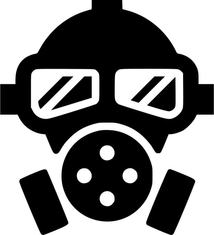 Black Gas Mask Symbol
