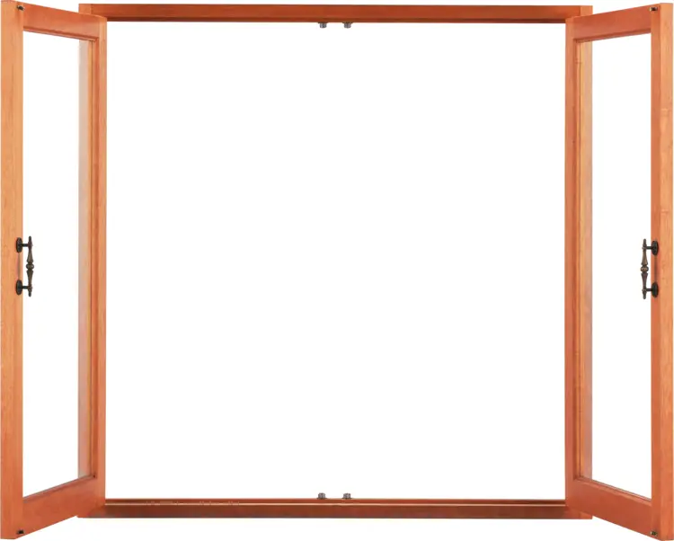 Open Wooden Window Frame