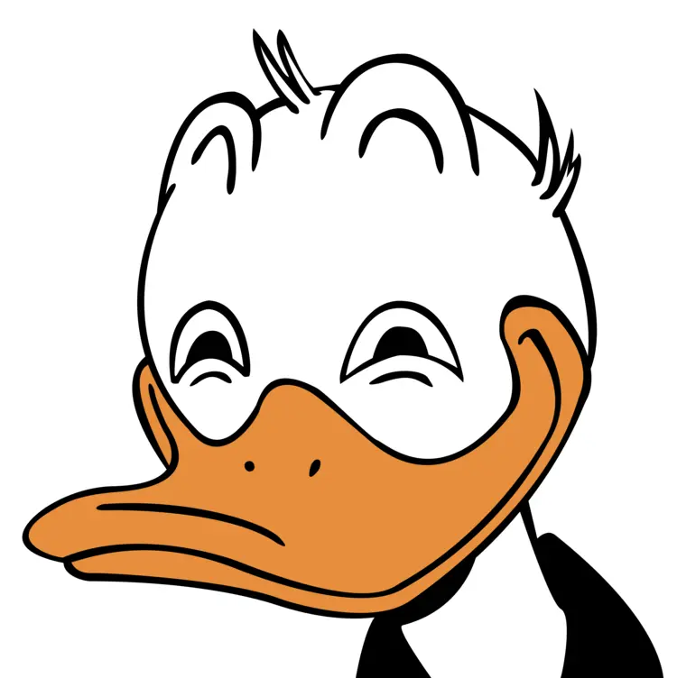 Smiling Donald Duck