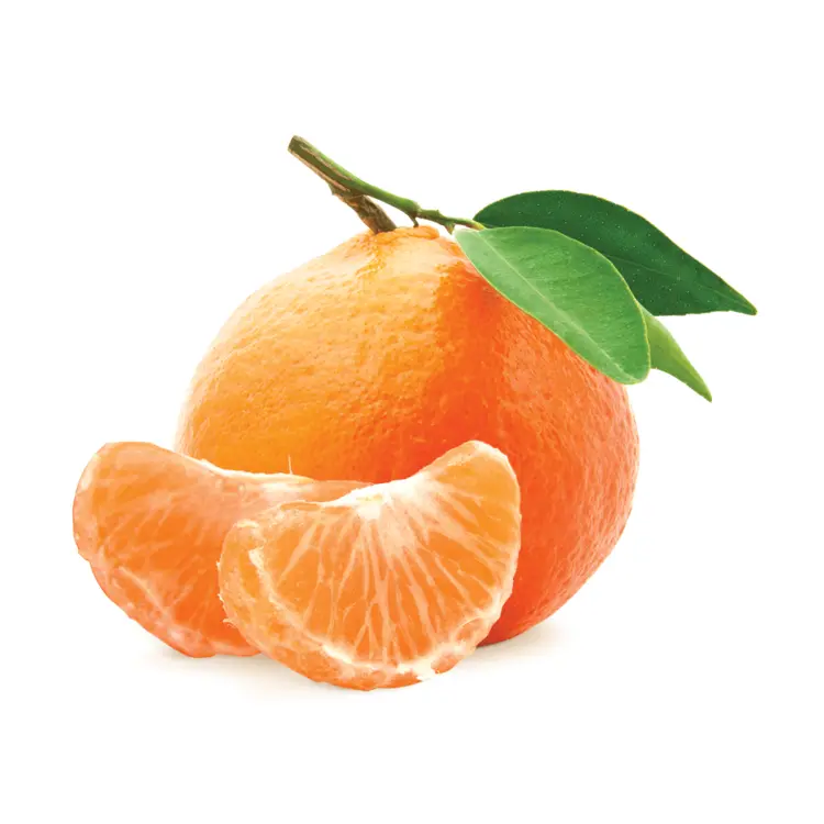 Fresh Orange with Leaves