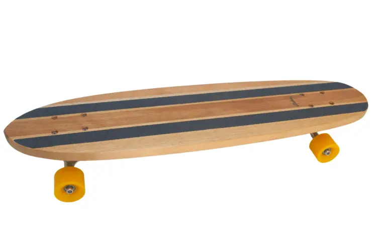 Wooden Skateboard with Yellow Wheels