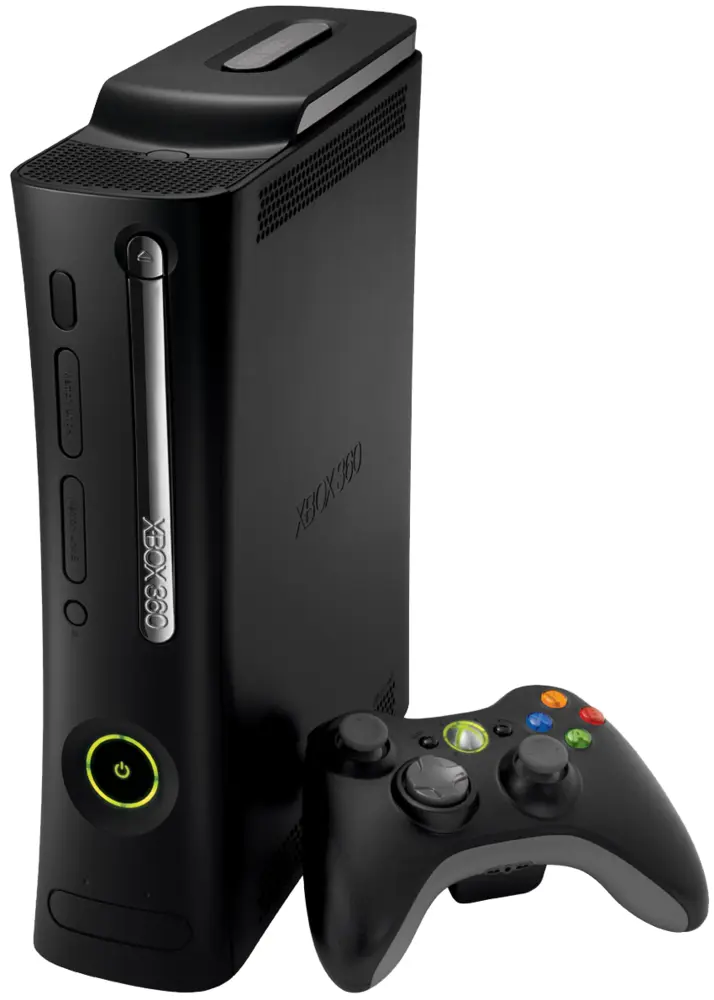 Black Xbox 360 Console with Controller