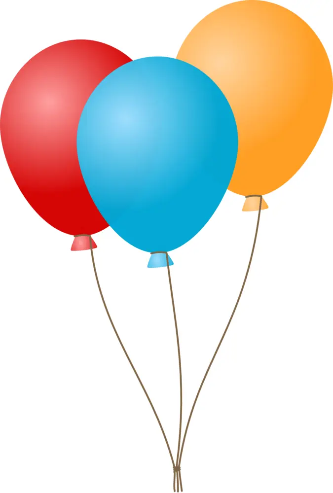 Red, Blue, and Orange Balloons