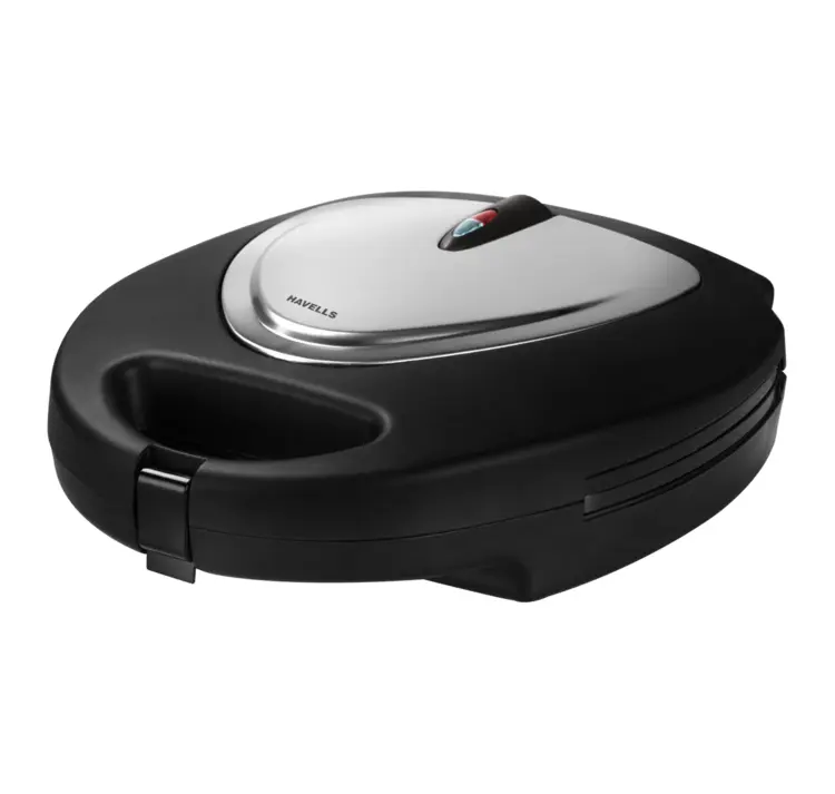 Black and Silver Sandwich Maker for Quick Snacks