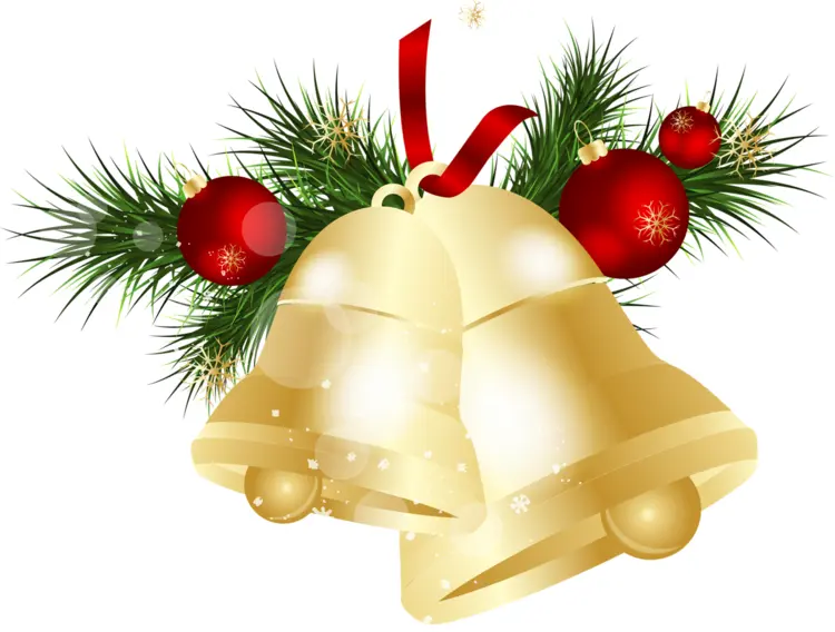 Golden Bells with Ornaments for Christmas Decoration