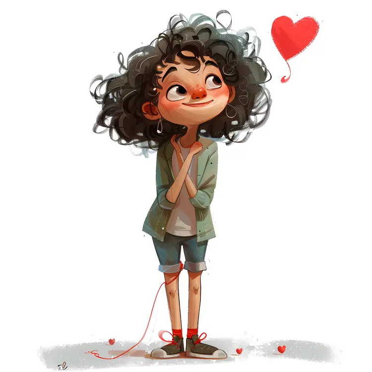 Girl with Heart Balloon