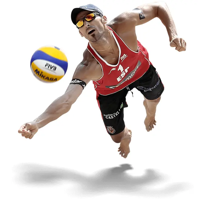 Beach Volleyball Player in Action