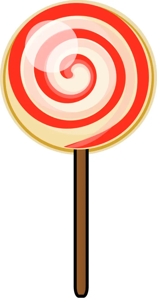 Red and White Spiral Lollipop
