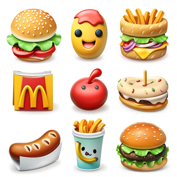 Fast Food Icons Set