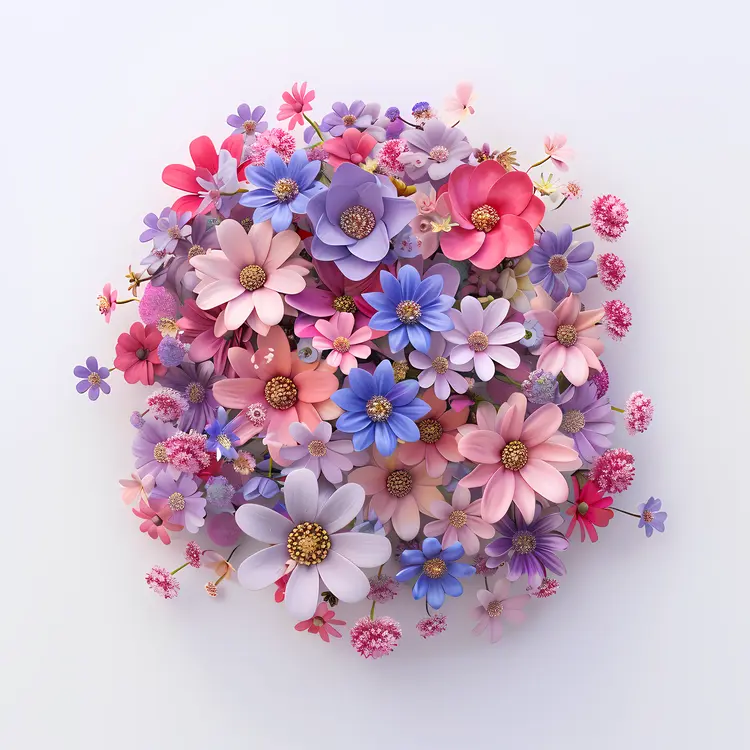 Colorful Spring Flower Bouquet