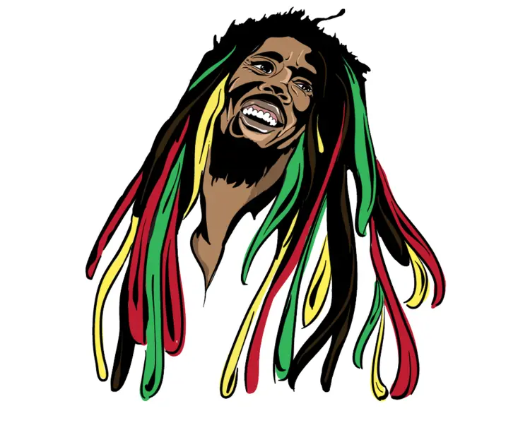 Person with Colorful Dreadlocks