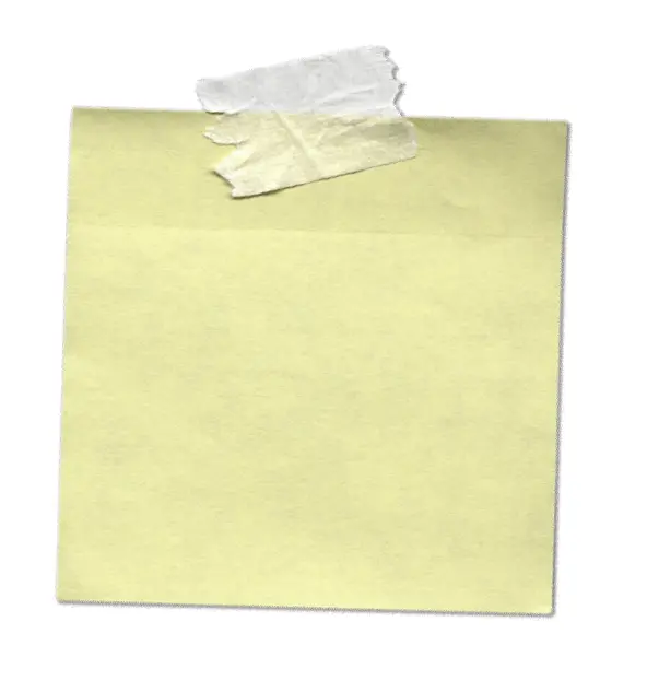 Yellow Sticky Note with Tape