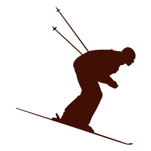 Skiing Silhouette for Winter Sports