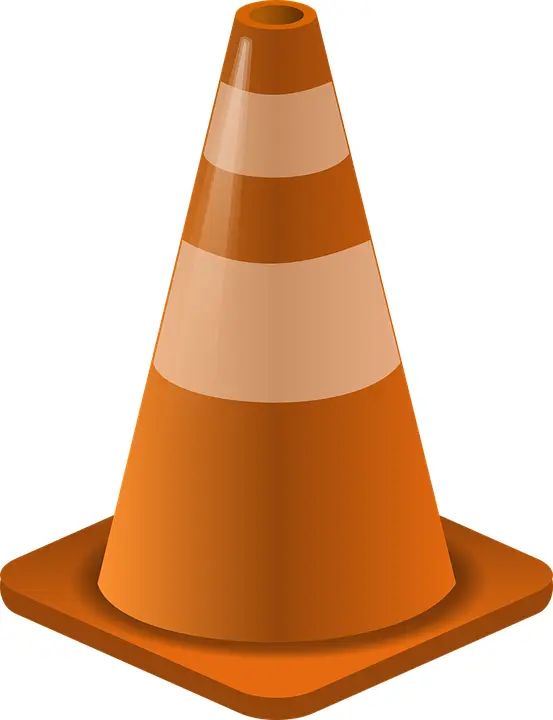 Orange and White Traffic Cone for Road Safety
