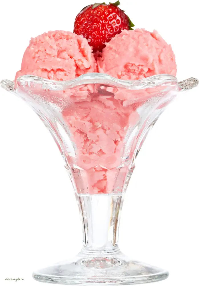 Delicious Strawberry Ice Cream Sundae