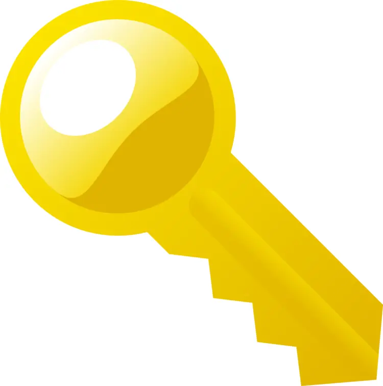 Yellow Cartoon Key