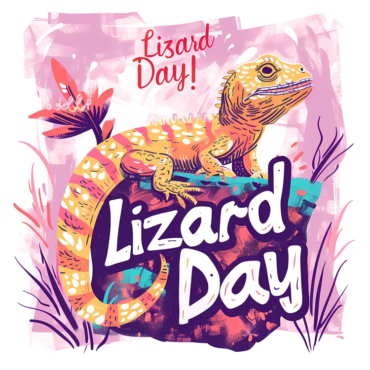 Lizard on Rock for Lizard Day