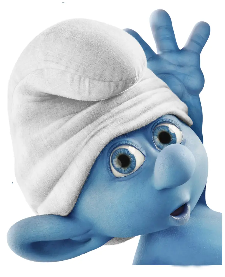 Cute Smurf Character Waving