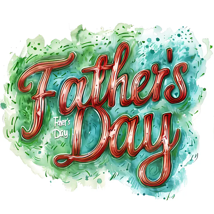 Father's Day Text Typography