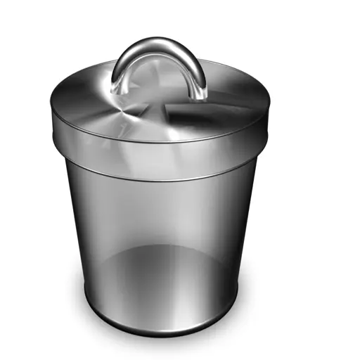 Silver Trash Bin with Lid for Office Use