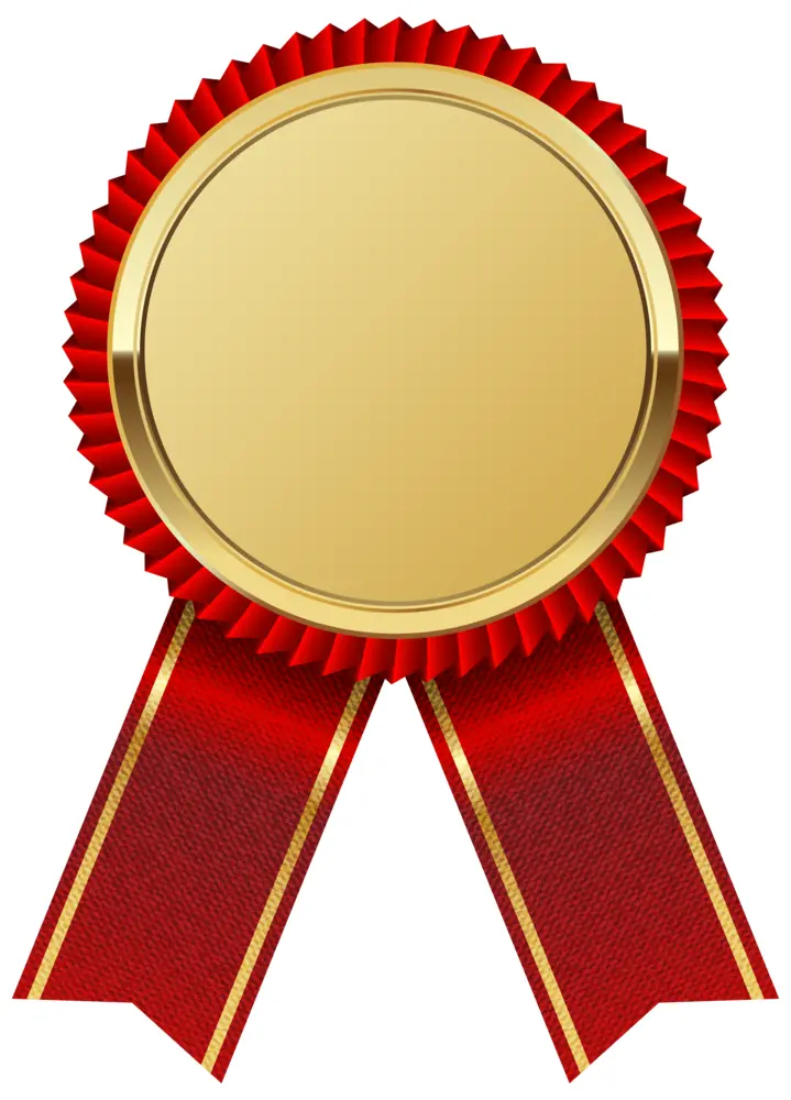 Red and Gold Award Ribbon