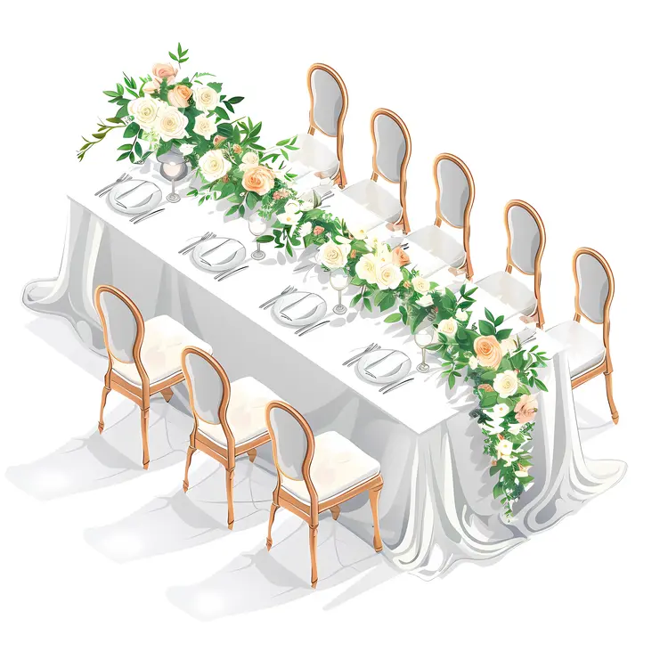Beautifully Decorated Dining Table