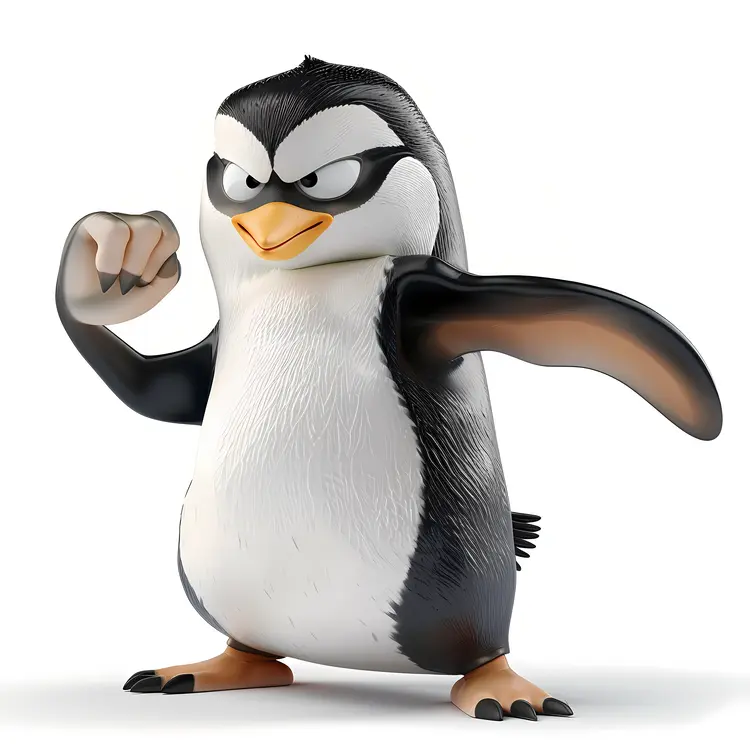 Black and White Fighter Penguin