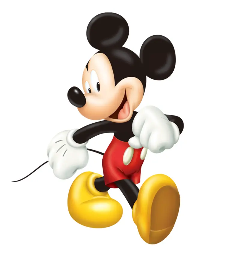 Mickey Mouse Walking Happily