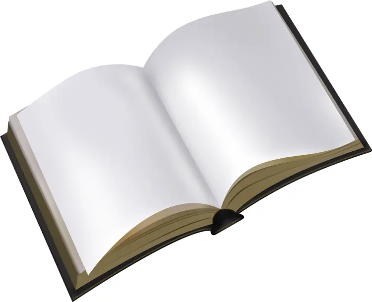 Open Book with Blank Pages