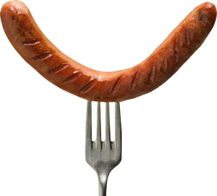 Sausage on Fork