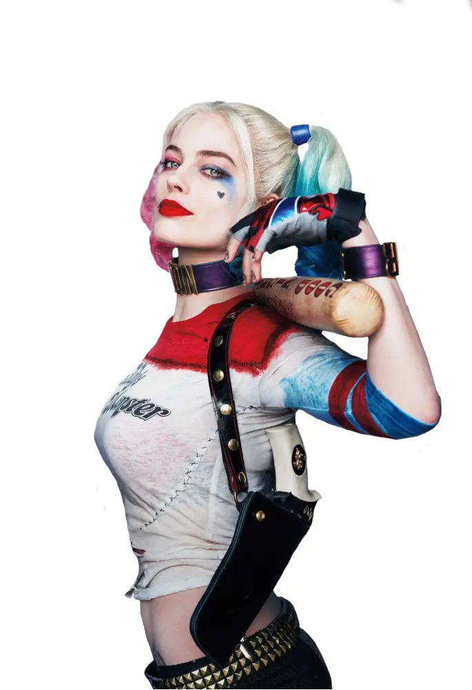 Harley Quinn with Bat on Shoulder
