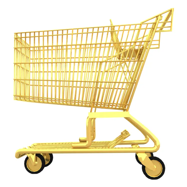 Golden Shopping Cart