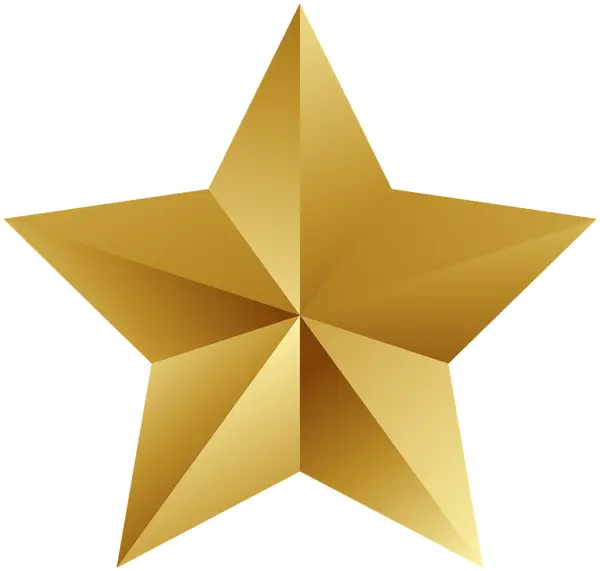 Golden Star Shape Symbol