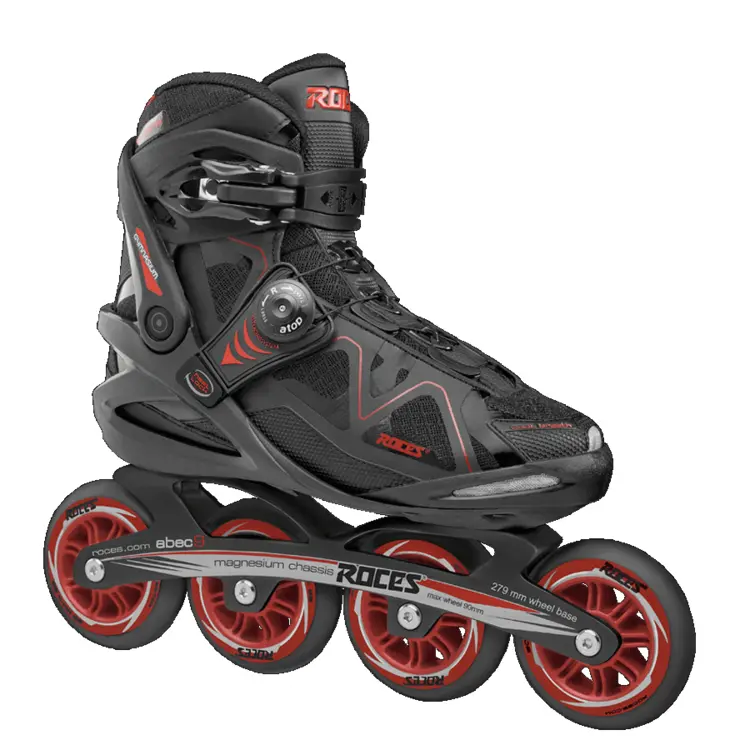 Black and Red Inline Skates