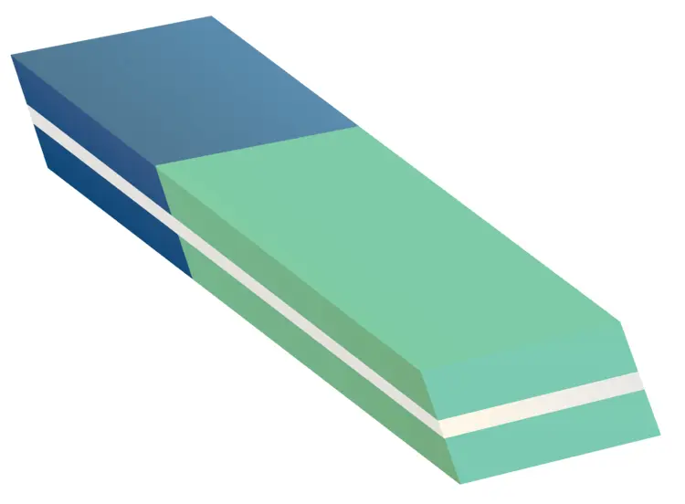 Blue and Green Eraser for School Supplies