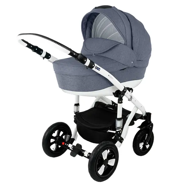 Gray Baby Stroller with Canopy