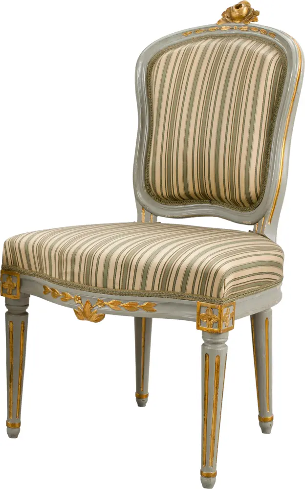 Elegant Striped Chair with Classic Design