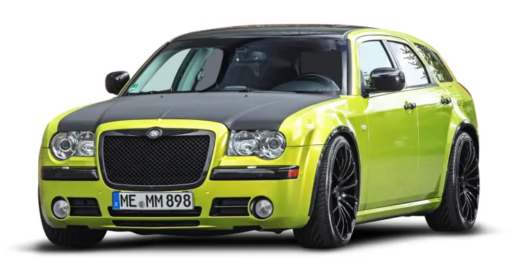 Green Wagon with Black Accents