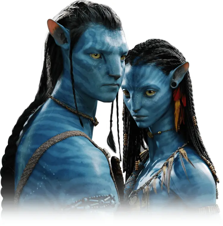Blue Fantasy Characters from a Movie