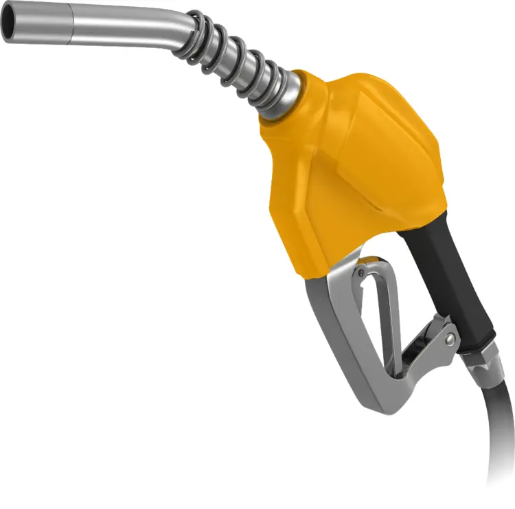 Yellow Fuel Nozzle for Gasoline Refueling