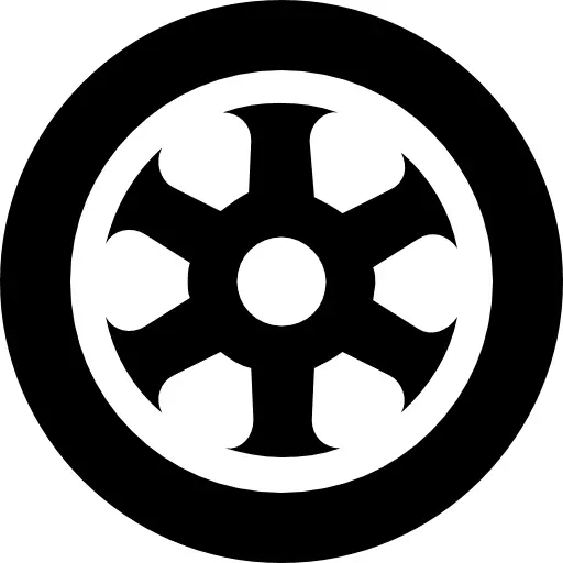 Silhouette of a Car Tire