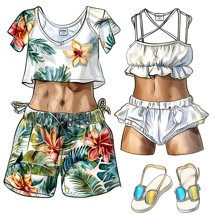 Casual Bikini Set with Accessories