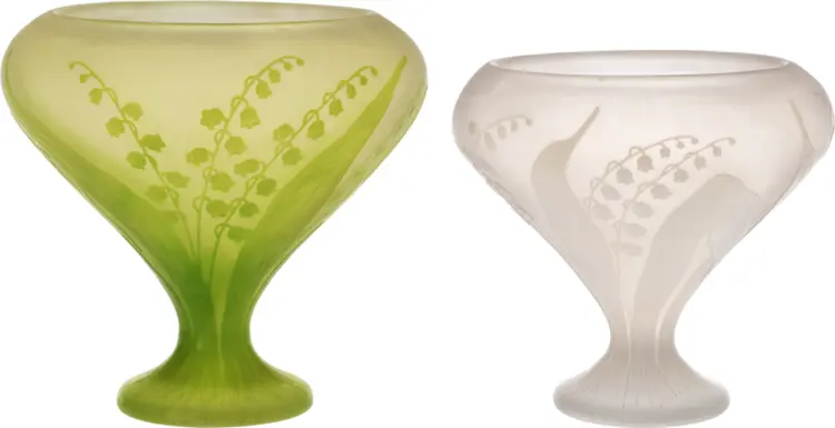 Green and White Patterned Vases for Home Decor