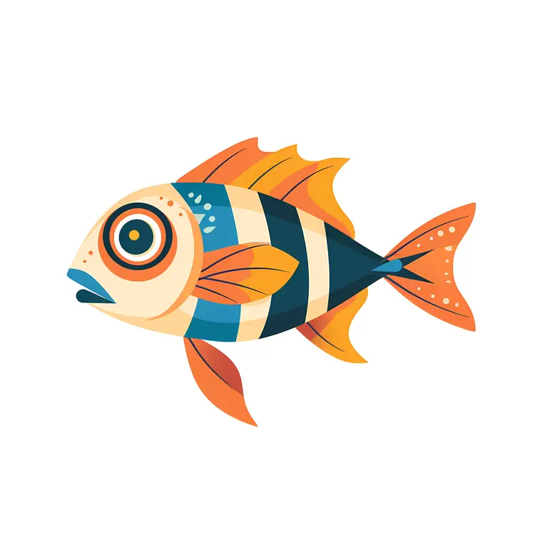 Striped Fish Illustration