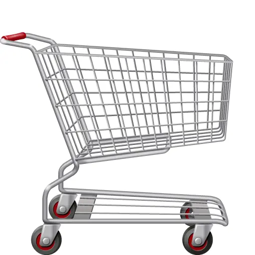 Empty Silver Shopping Cart