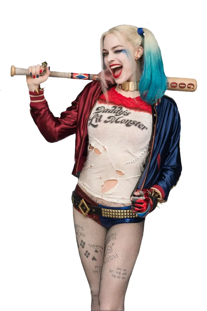 Harley Quinn with Blue and Red Hair