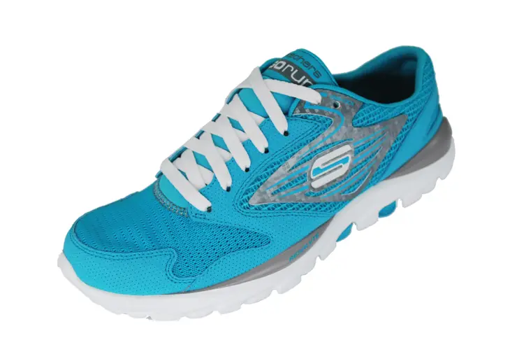 Blue Running Shoe with White Laces
