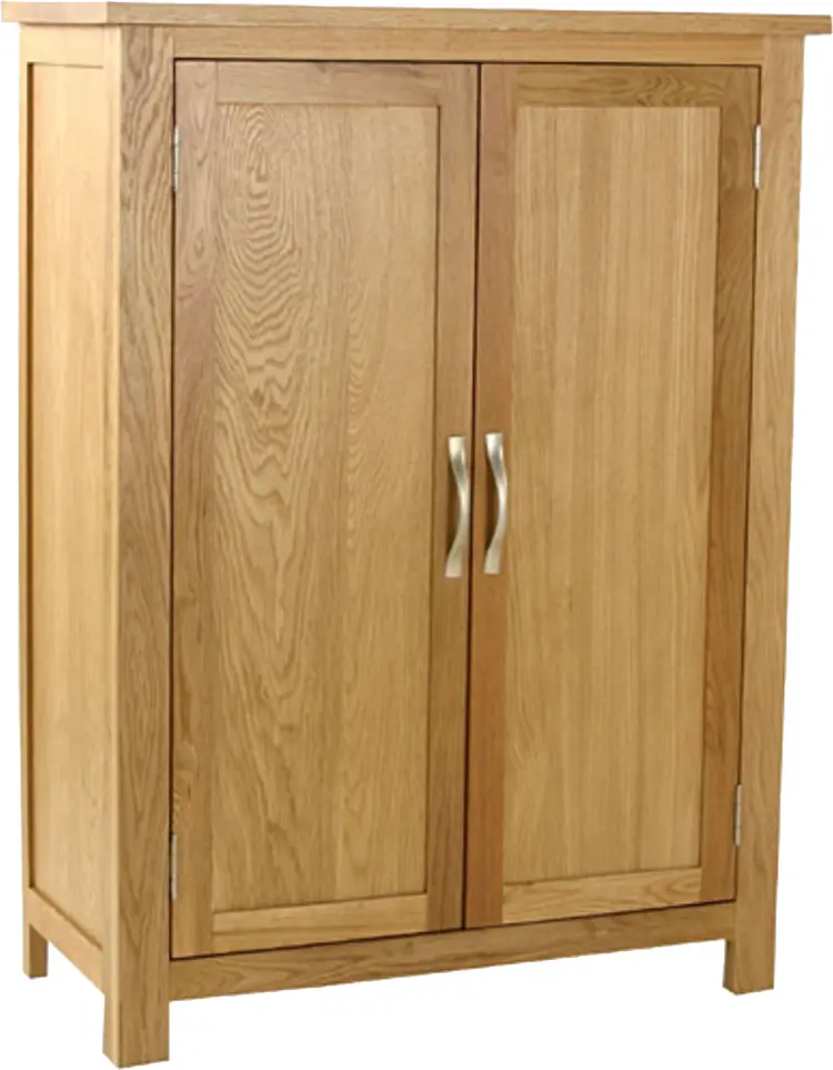 Light Brown Wooden Cabinet with Two Doors