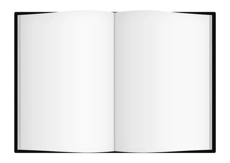 Open Book with Blank Pages